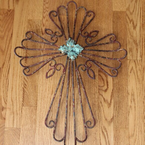 Hobby Lobby Other - Hobby Lobby Large Rod Iron Decorative Patina Cross